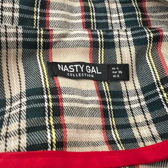 Nasty Gal Plaid Trench Coat - Picture 11 of 11